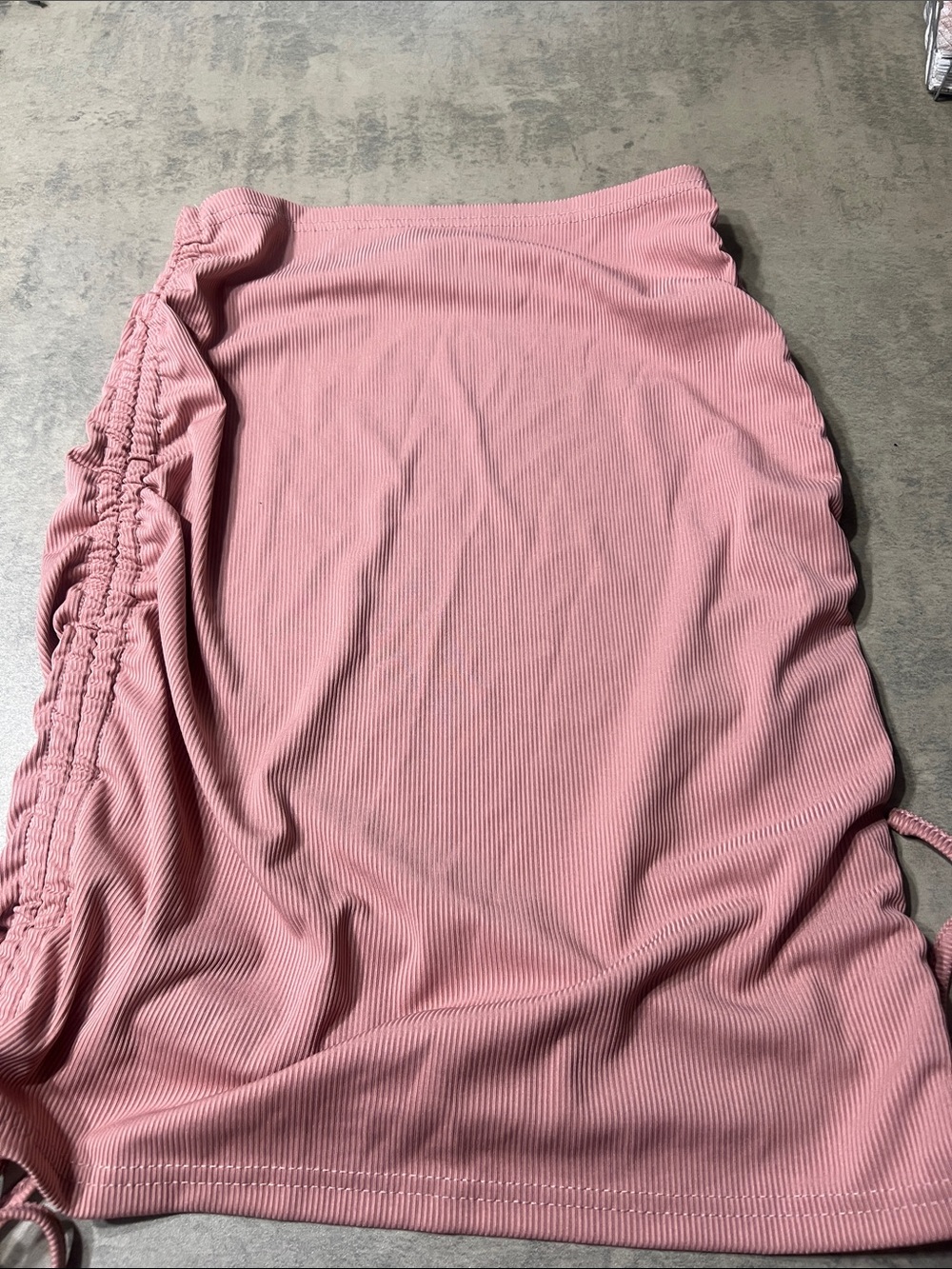 SHEIN Dusty Rose Side Ruched Mini Skirt